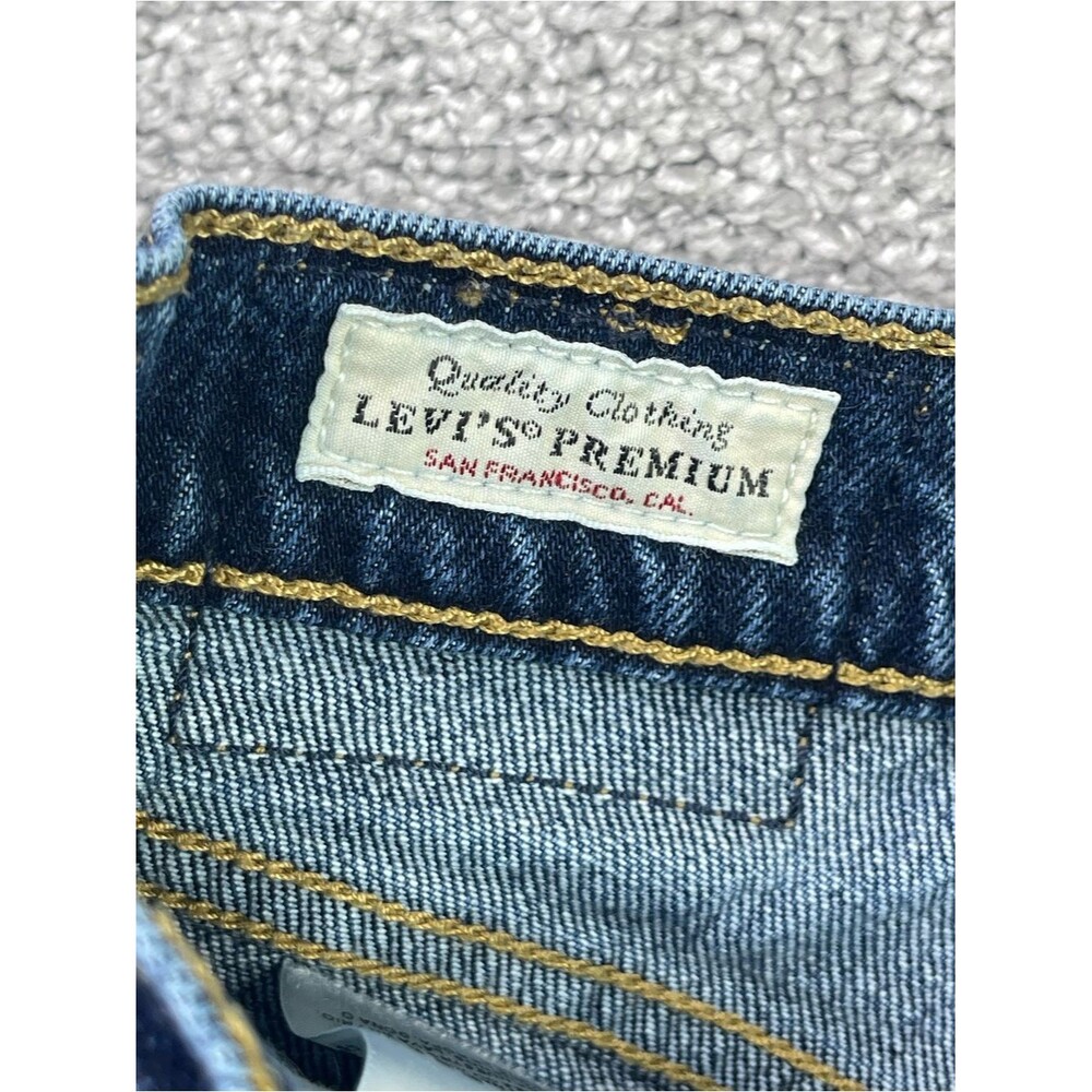 Levi's Premium Jeans Women’s 26 Blue 70s High Slim Straight Dark Wash Denim - Picture 6 of 12
